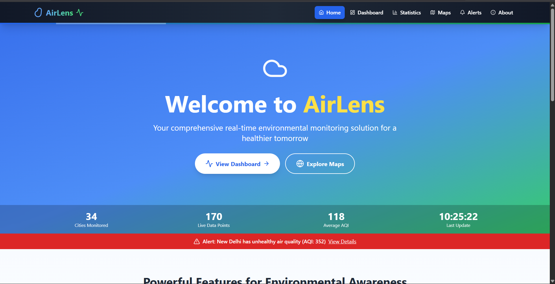 AirLens - A Smart Environmental Monitoring System